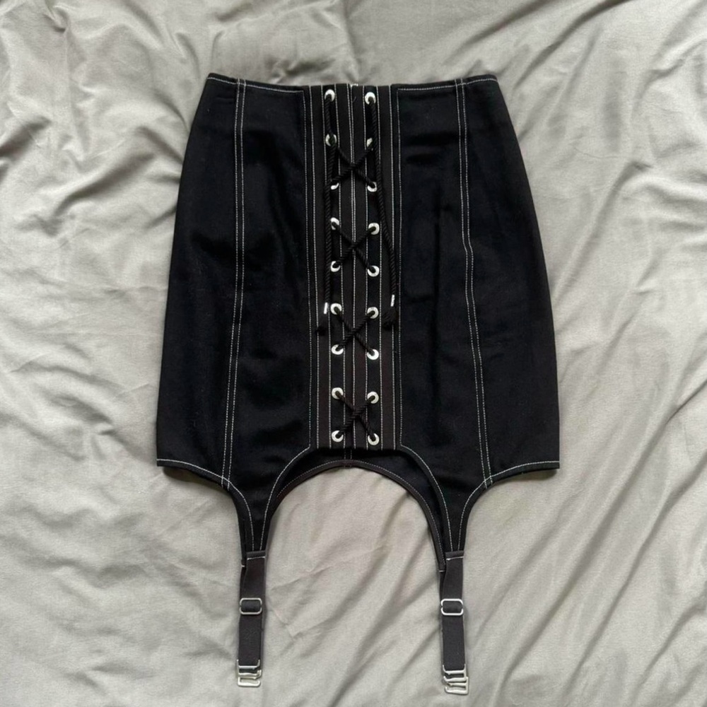 Dion Lee Black garter skirt